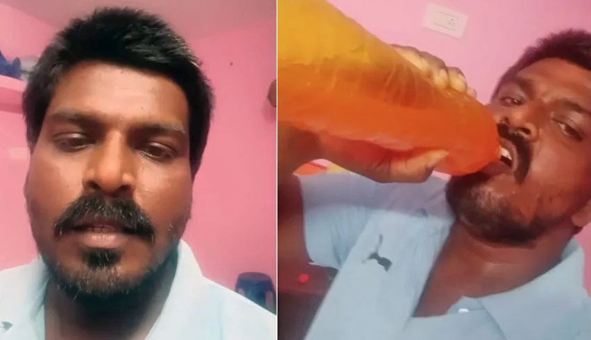 தவெக நிர்வாகி விஷம் குடித்து தற்கொலை முயற்சி : முதல்வர் விஜய்க்கு வீடியோ வெளியீடு :